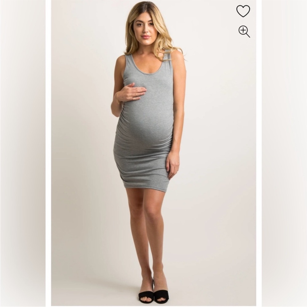 Pinkblush Gray Sleeveless Maternity Dress